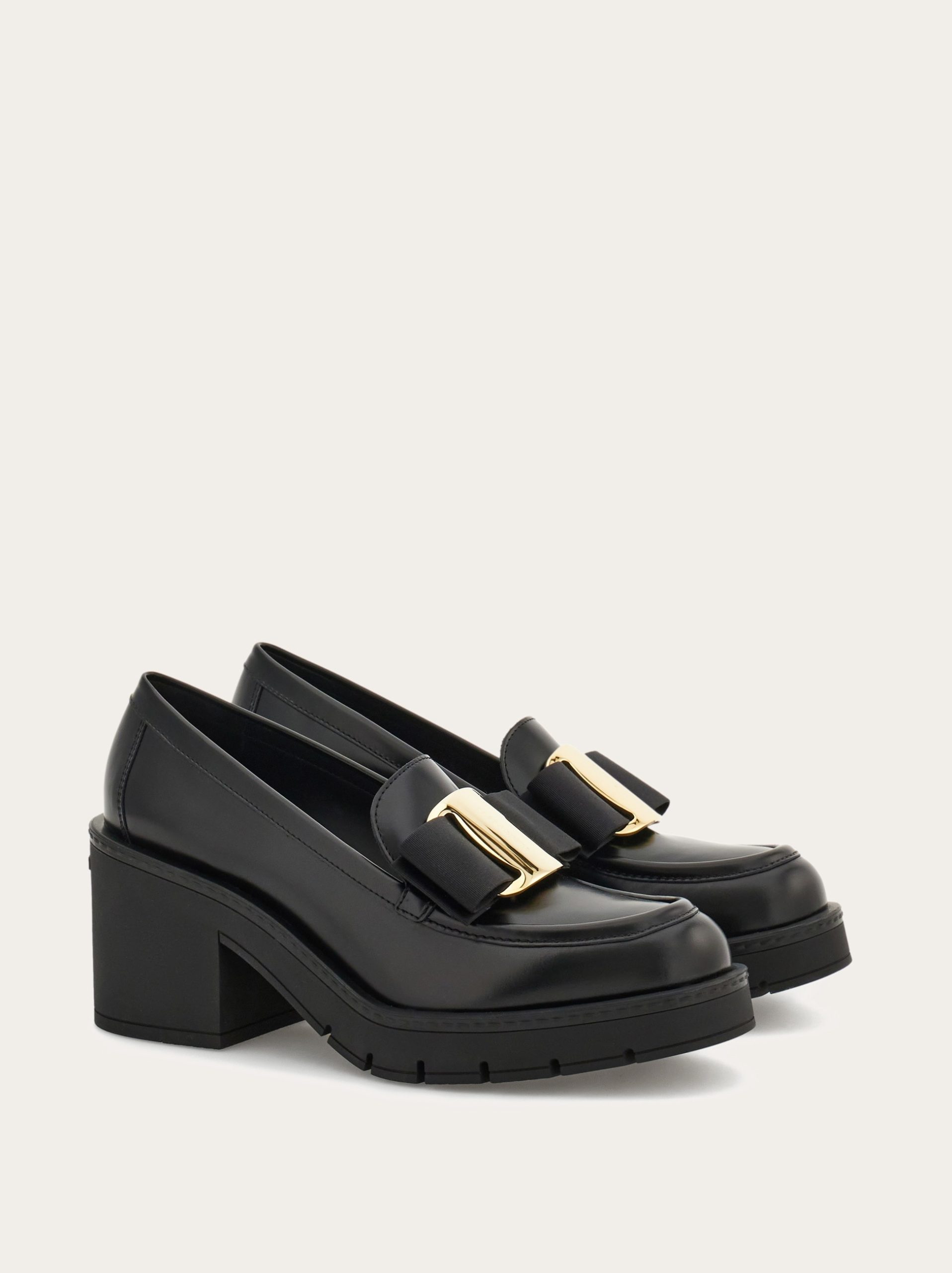 Ferragamo Chunky heel Vara Bow loafer - Image 4